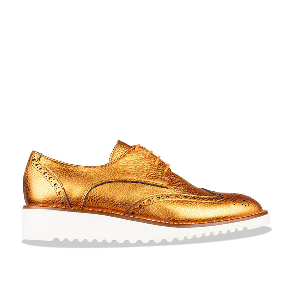 Gold hot sale brogues womens