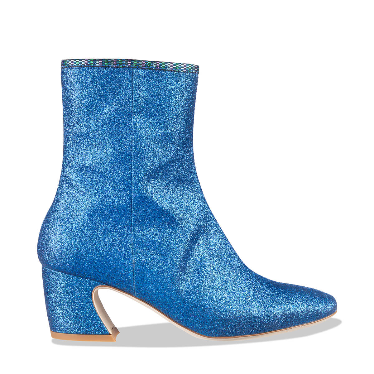 'inneisa' Women's Blue Glitter Boots - Made In Italy 