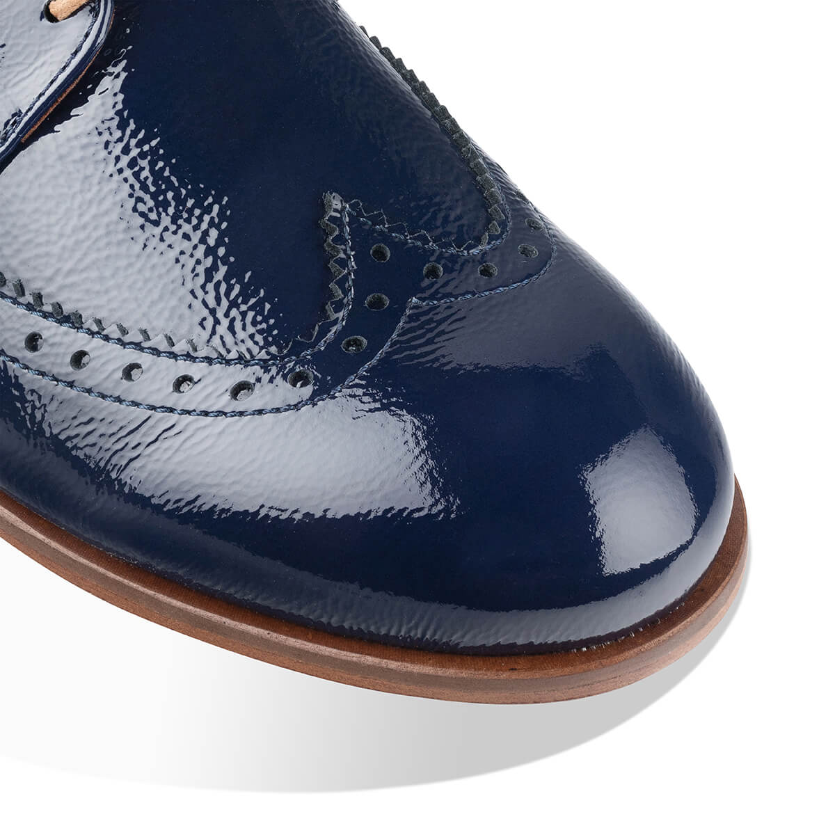 Navy patent brogues online