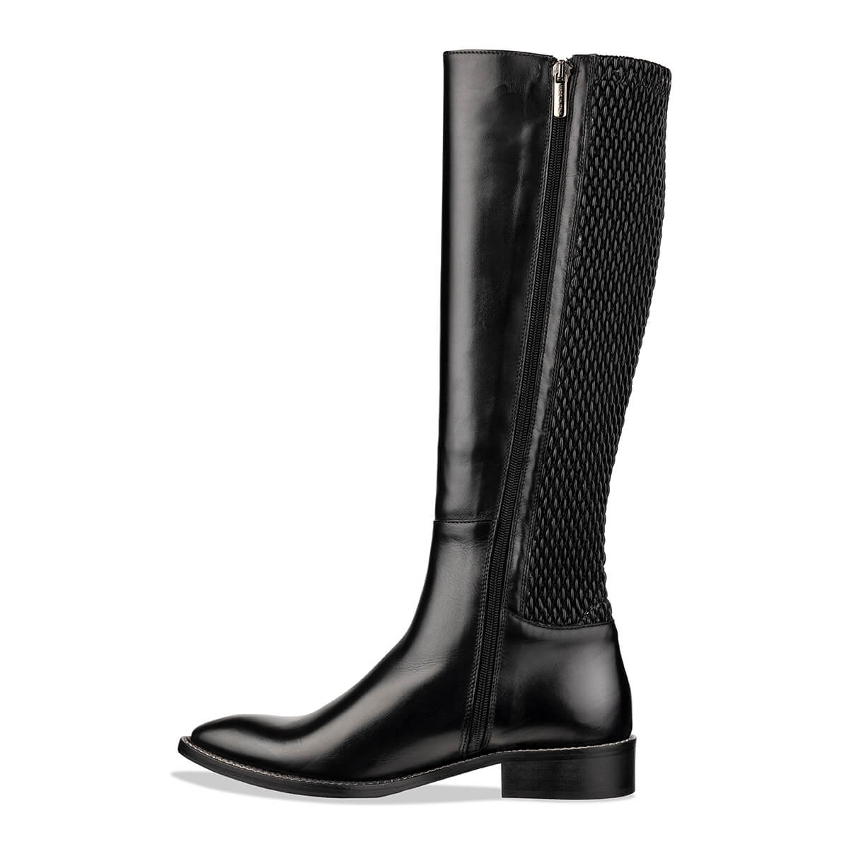 zecca Women s Knee High Black Leather Boots Made In Italy habbot