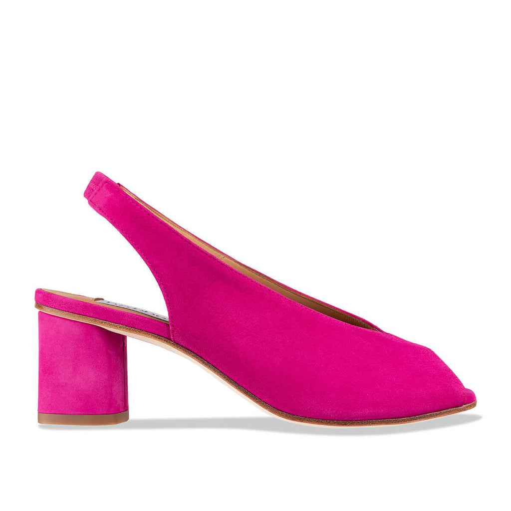 Pink suede clearance slingback shoes